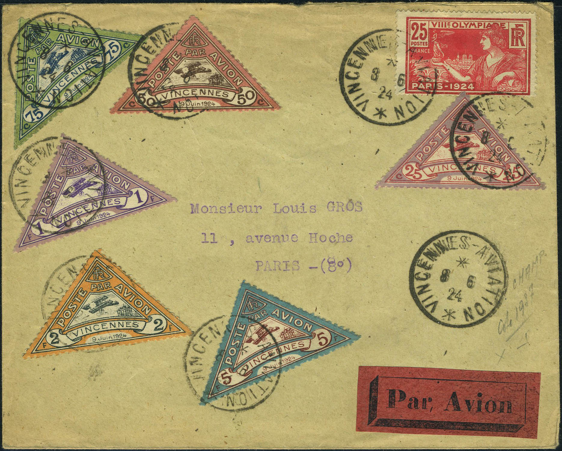 Lot 1089 - France poste aerienne -  Francois Feldman F.C.N.P François FELDMAN sale #122