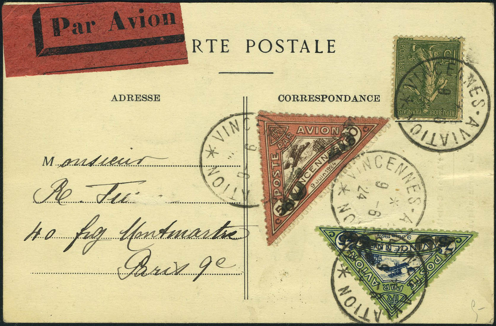 Lot 1090 - France poste aerienne -  Francois Feldman F.C.N.P François FELDMAN sale #122