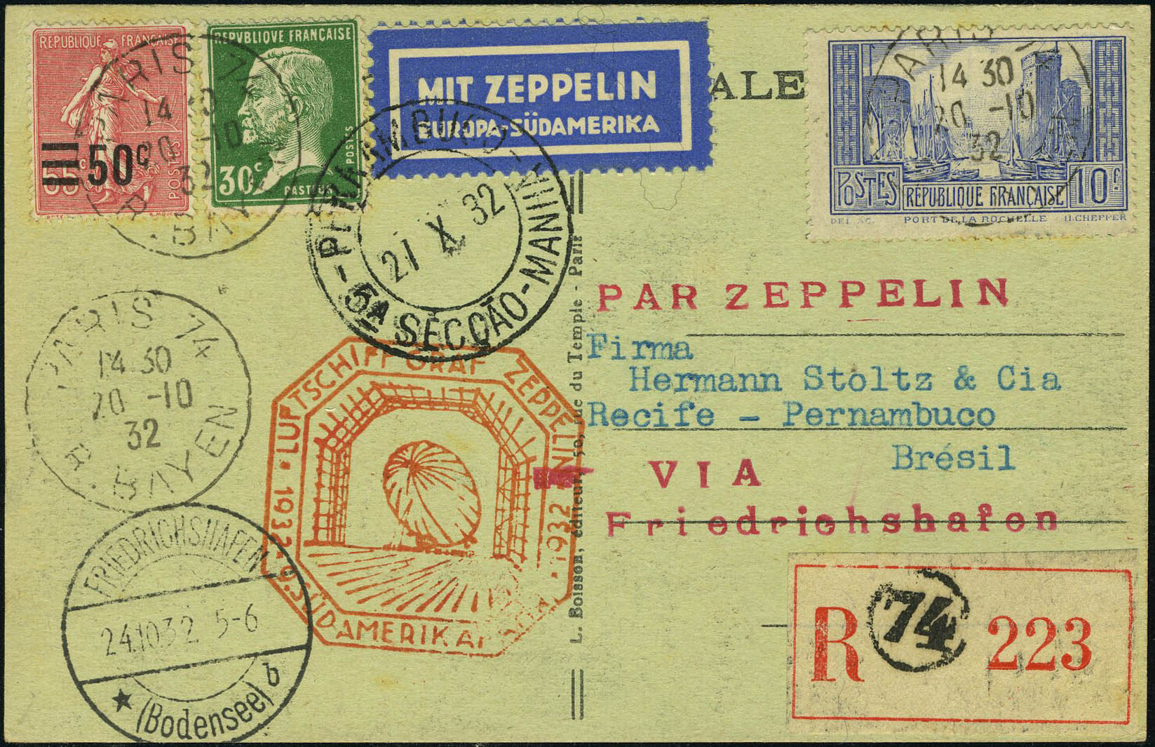Lot 1105 - France poste aerienne - Francois Feldman F.C.N.P François FELDMAN sale #122 Lot 1105 - France poste aerienne - Francois Feldman F.C.N.P François FELDMAN sale #122