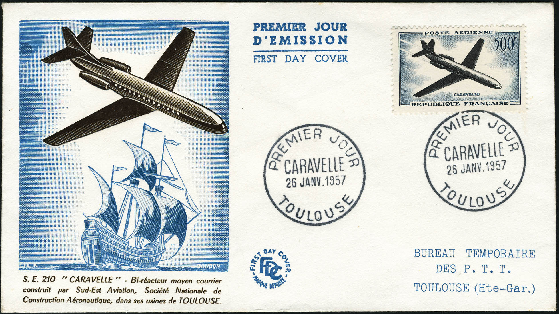 Lot 1147 - France poste aerienne -  Francois Feldman F.C.N.P François FELDMAN sale #122
