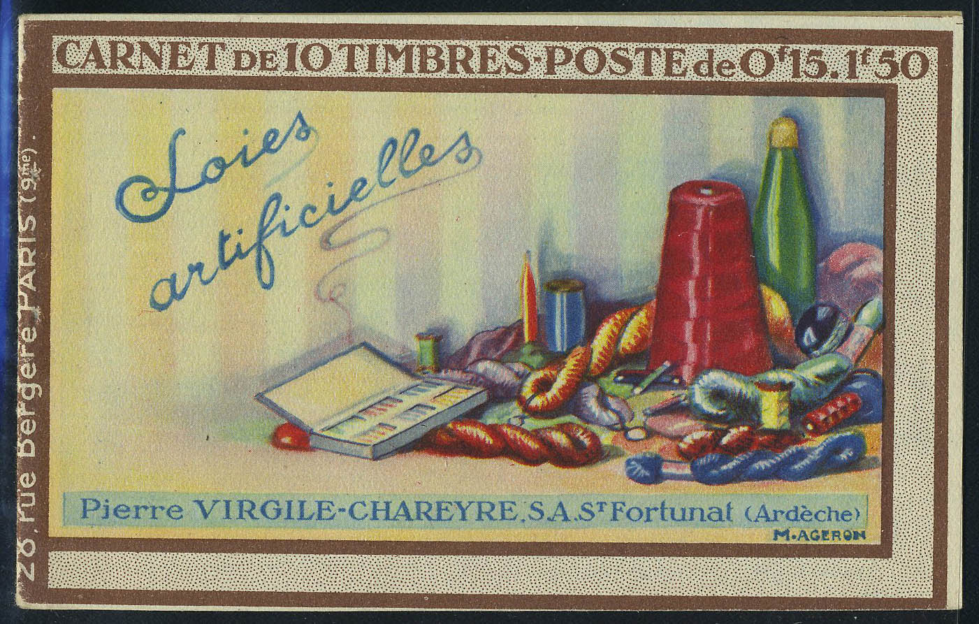 Lot 1188 - France carnets -  Francois Feldman F.C.N.P François FELDMAN sale #122