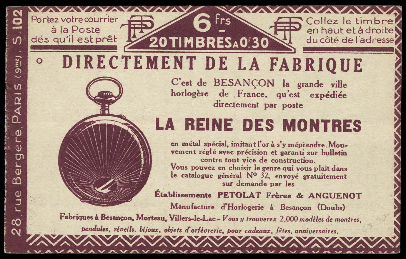 Lot 1192 - France carnets -  Francois Feldman F.C.N.P François FELDMAN sale #122