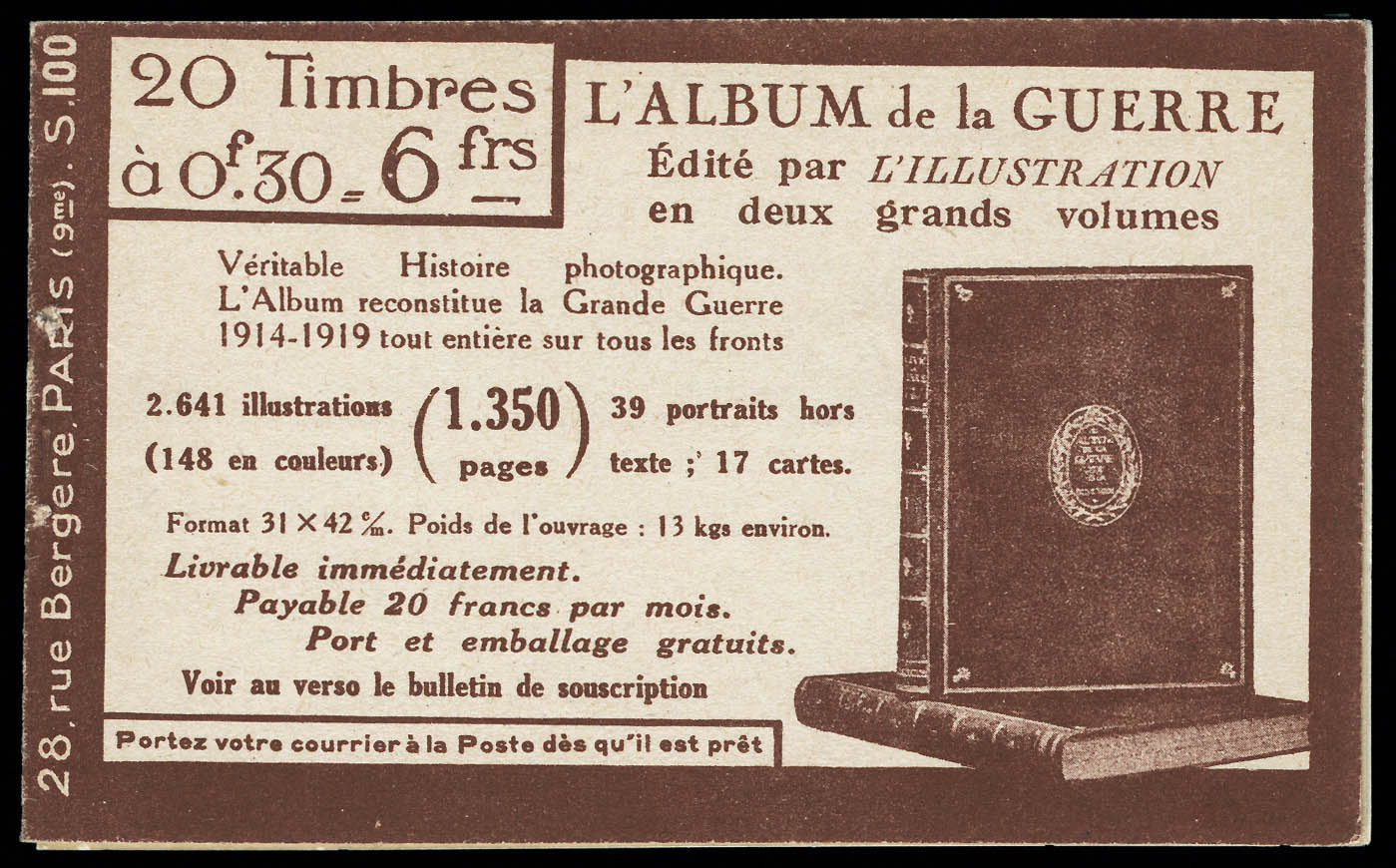 Lot 1193 - France carnets -  Francois Feldman F.C.N.P François FELDMAN sale #122