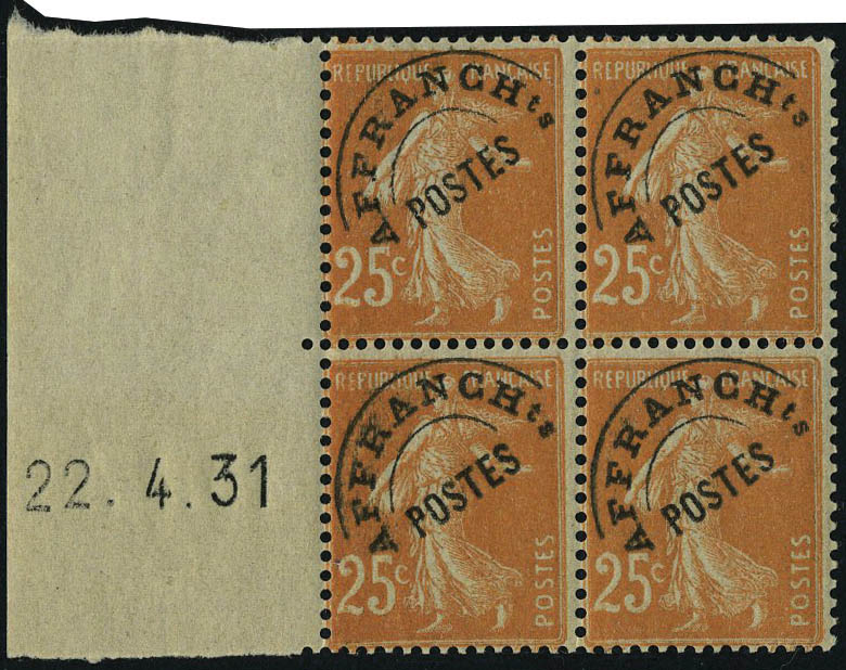 Lot 1255 - France preobliteres - Francois Feldman F.C.N.P François FELDMAN sale #122 Lot 1255 - France preobliteres - Francois Feldman F.C.N.P François FELDMAN sale #122