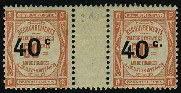 Lot 1338 - France timbres-taxe - Francois Feldman F.C.N.P François FELDMAN sale #122 Lot 1338 - France timbres-taxe - Francois Feldman F.C.N.P François FELDMAN sale #122
