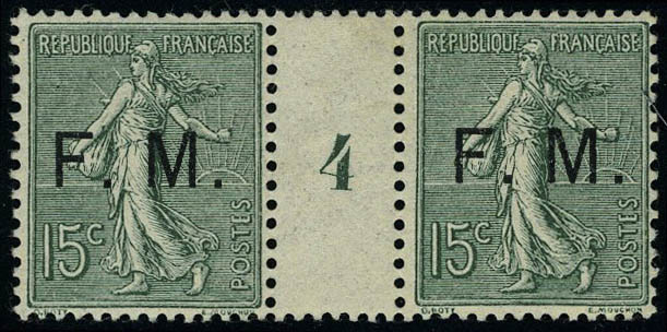 Lot 1377 - France timbres de franchise - Francois Feldman F.C.N.P François FELDMAN sale #122 Lot 1377 - France timbres de franchise - Francois Feldman F.C.N.P François FELDMAN sale #122