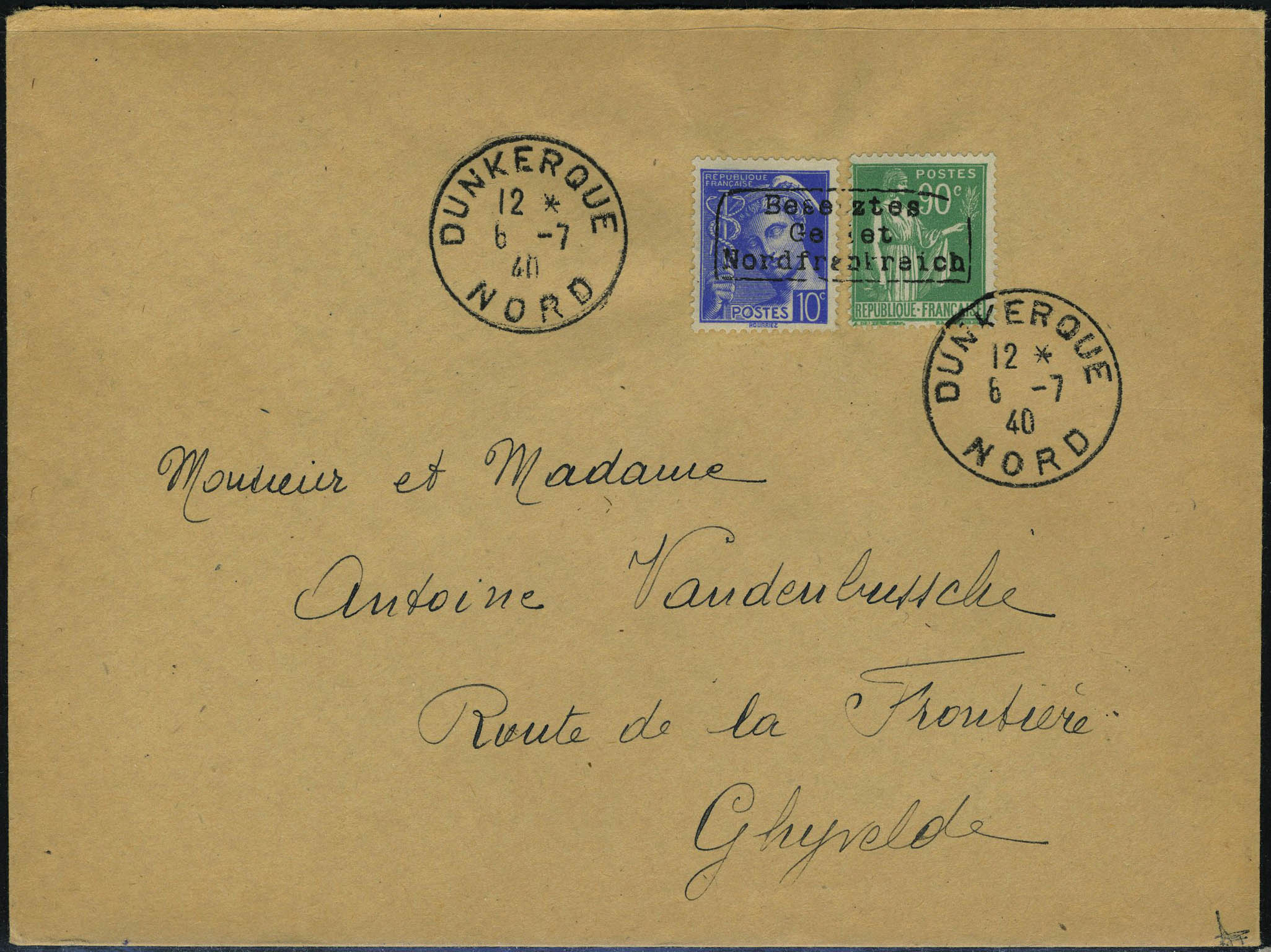 Lot 1404 - France timbres de guerre -  Francois Feldman F.C.N.P François FELDMAN sale #122