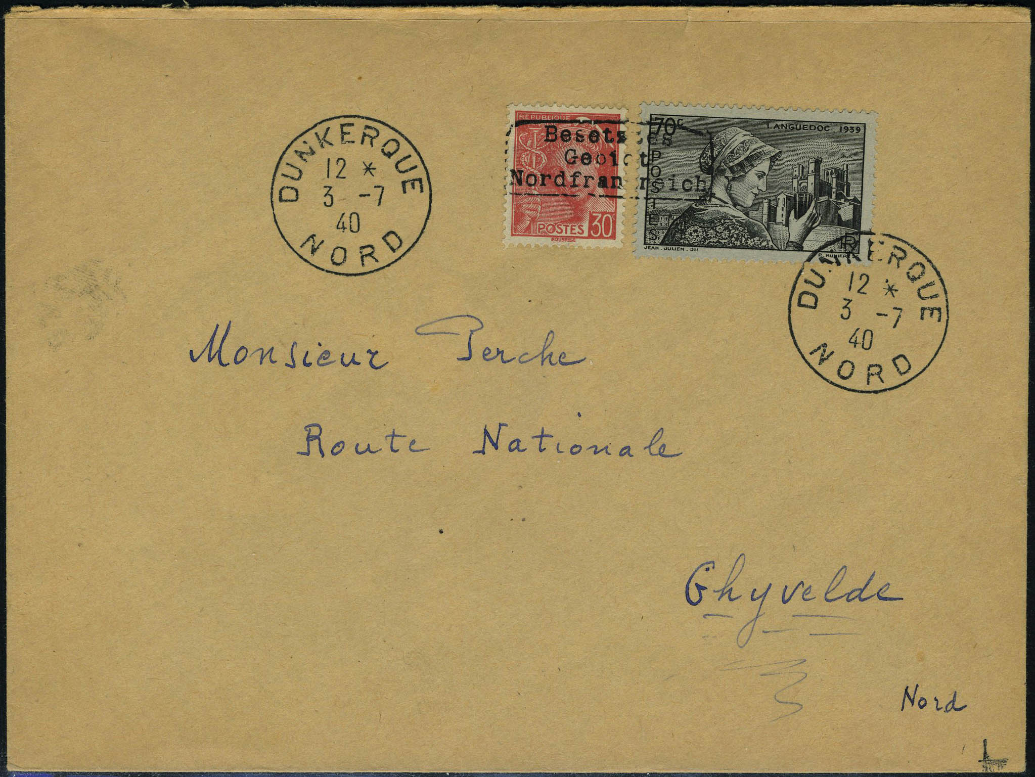 Lot 1405 - France timbres de guerre -  Francois Feldman F.C.N.P François FELDMAN sale #122