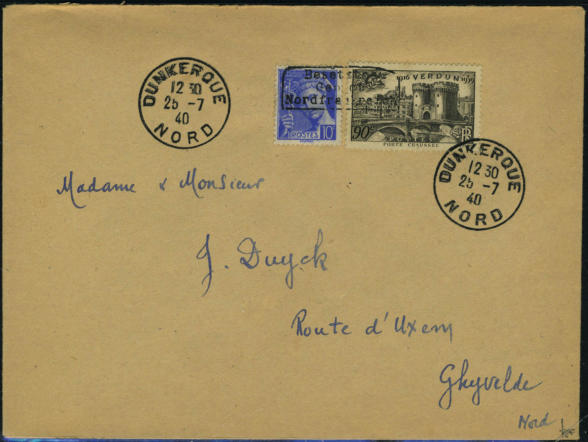 Lot 1407 - France timbres de guerre -  Francois Feldman F.C.N.P François FELDMAN sale #122