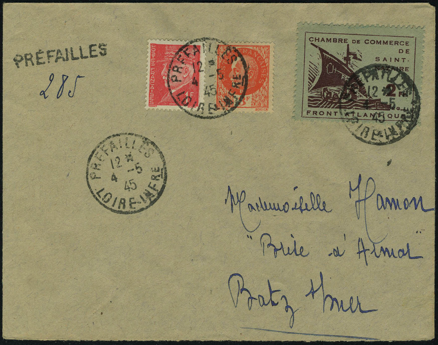 Lot 1410 - France timbres de guerre -  Francois Feldman F.C.N.P François FELDMAN sale #122