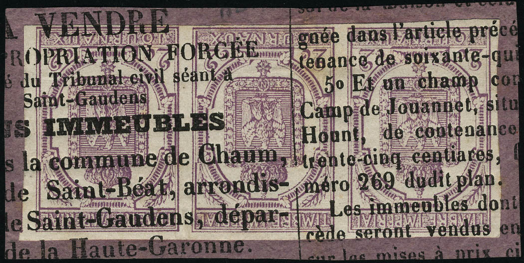Lot 1421 - France timbres pour journaux -  Francois Feldman F.C.N.P François FELDMAN sale #122