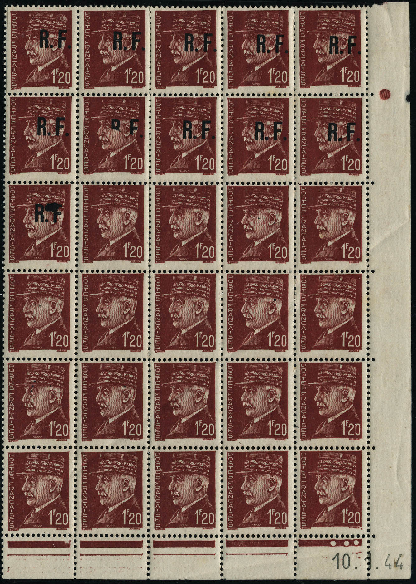 Lot 1503 - France timbres de liberation - cat. mayer -  Francois Feldman F.C.N.P François FELDMAN sale #122