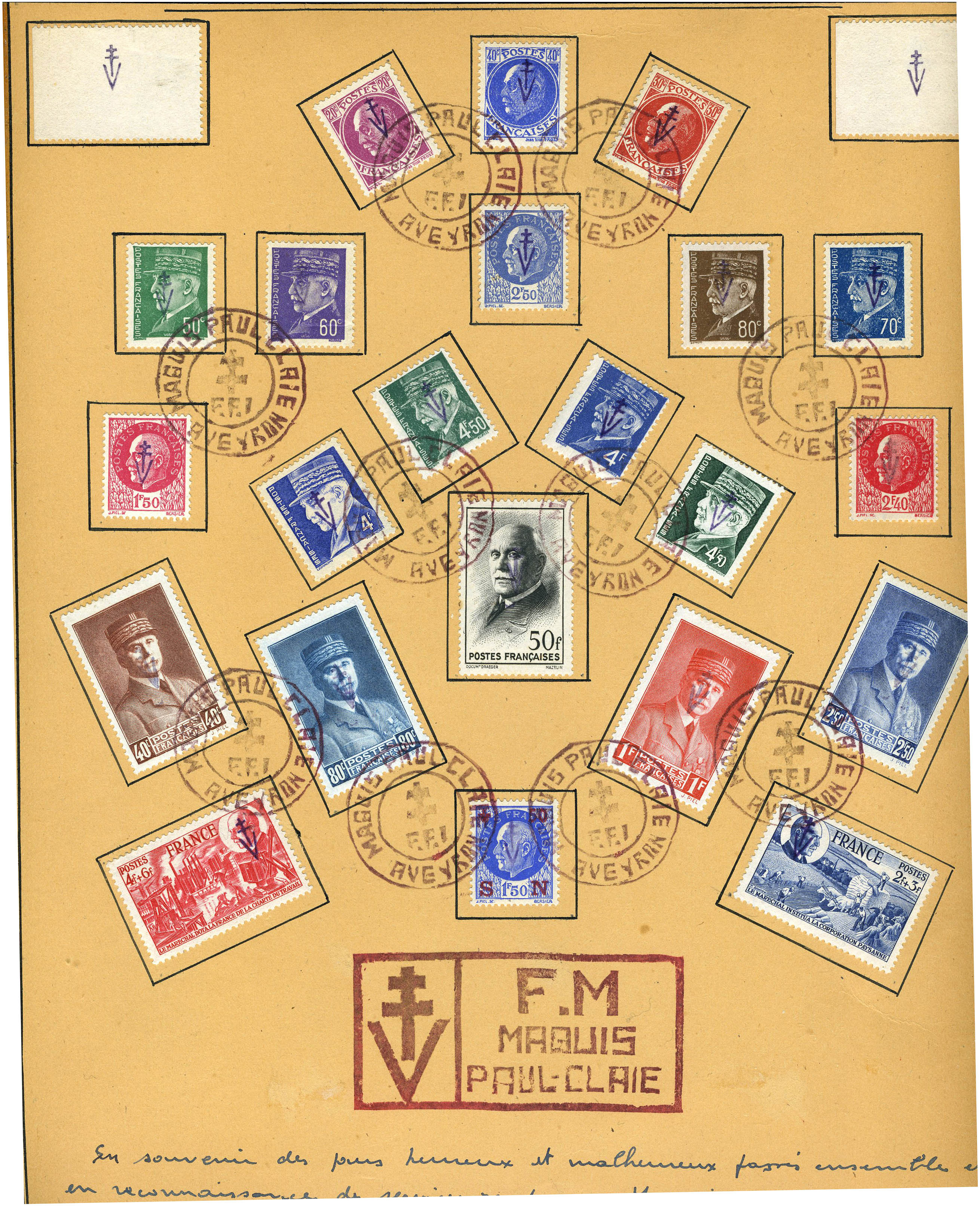 Lot 1519 - France timbres de liberation - cat. mayer -  Francois Feldman F.C.N.P François FELDMAN sale #122