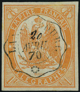 Lot 1546 - France timbres-télégraphe - Francois Feldman F.C.N.P François FELDMAN sale #122 Lot 1546 - France timbres-télégraphe - Francois Feldman F.C.N.P François FELDMAN sale #122