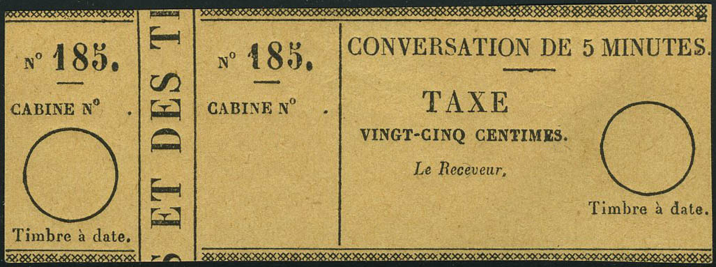 Lot 1558 - France timbres telephone - Francois Feldman F.C.N.P François FELDMAN sale #122 Lot 1558 - France timbres telephone - Francois Feldman F.C.N.P François FELDMAN sale #122