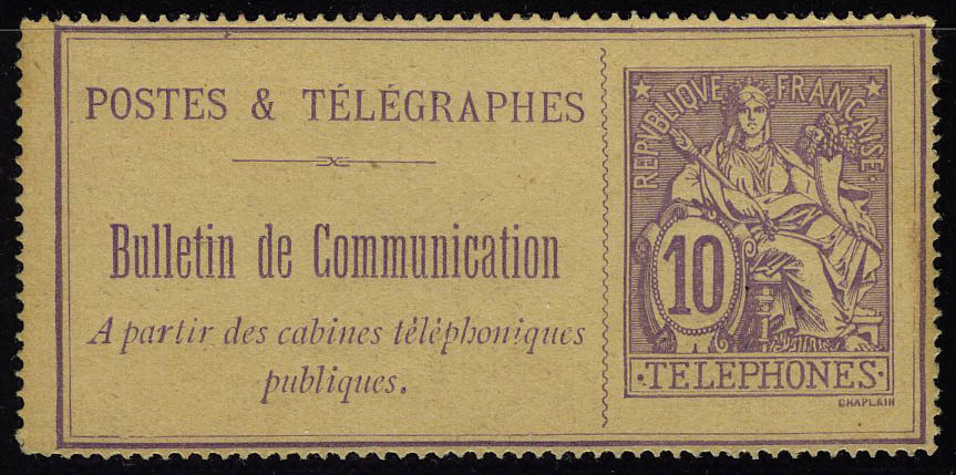 Lot 1565 - France timbres telephone - Francois Feldman F.C.N.P François FELDMAN sale #122 Lot 1565 - France timbres telephone - Francois Feldman F.C.N.P François FELDMAN sale #122