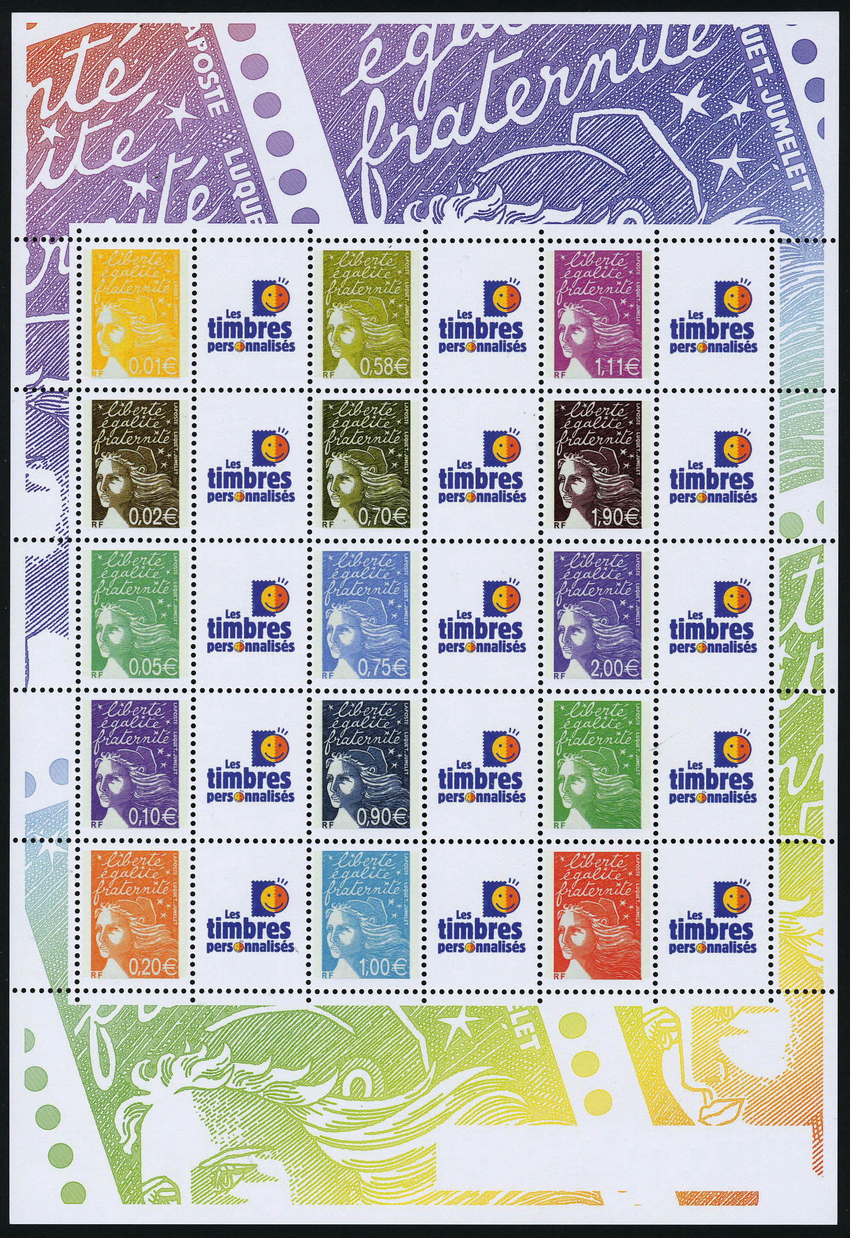 Lot 1579 - France TIMBRES POSTE AV VIGNETTES PERSONALISEES - Francois Feldman F.C.N.P François FELDMAN sale #122 Lot 1579 - France TIMBRES POSTE AV VIGNETTES PERSONALISEES - Francois Feldman F.C.N.P François FELDMAN sale #122