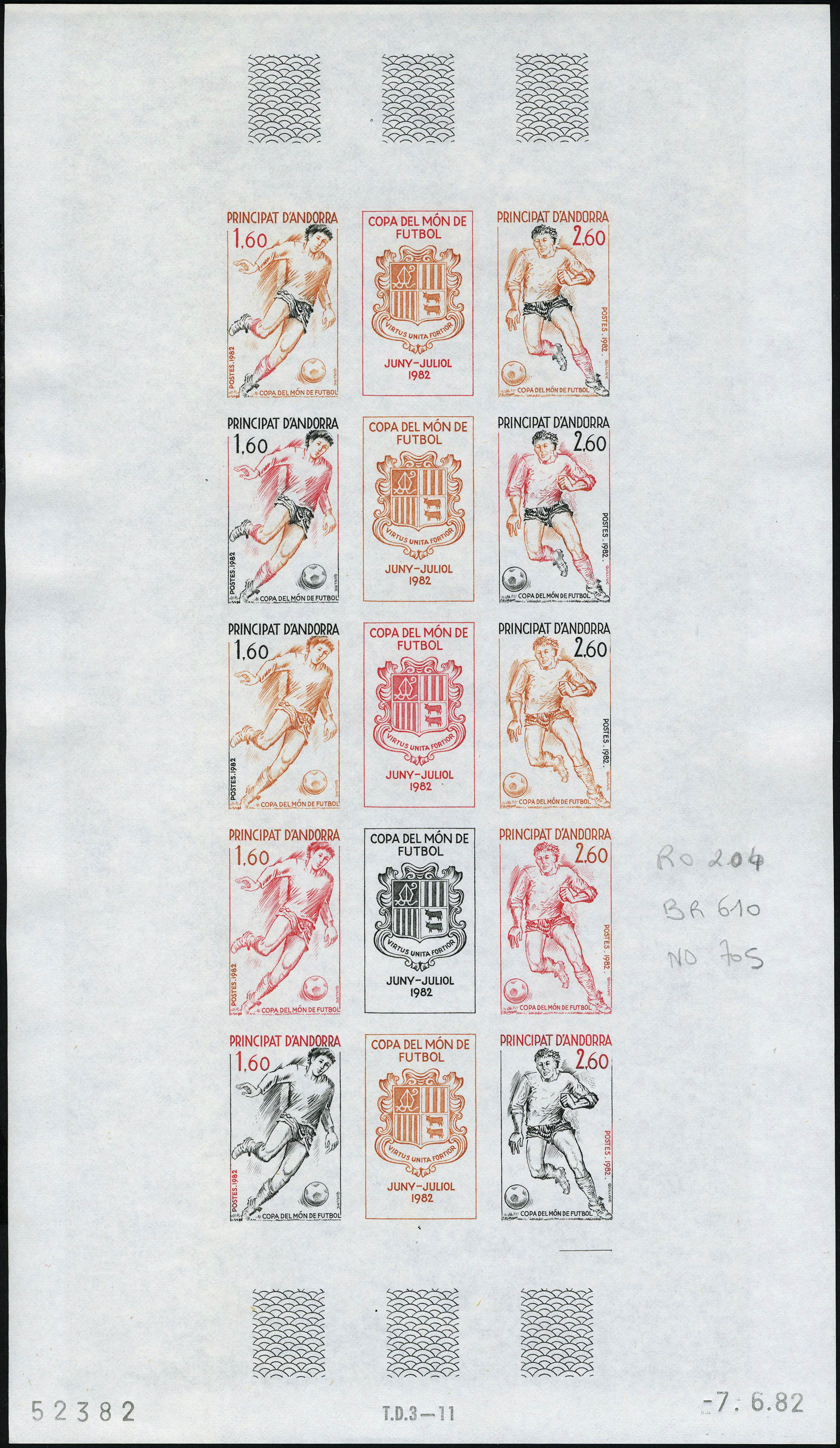 Lot 1670 - andorre  -  Francois Feldman F.C.N.P François FELDMAN sale #122
