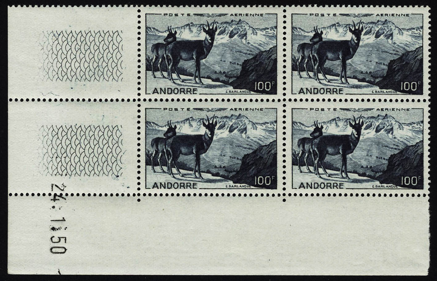 Lot 1677 - andorre poste aerienne -  Francois Feldman F.C.N.P François FELDMAN sale #122