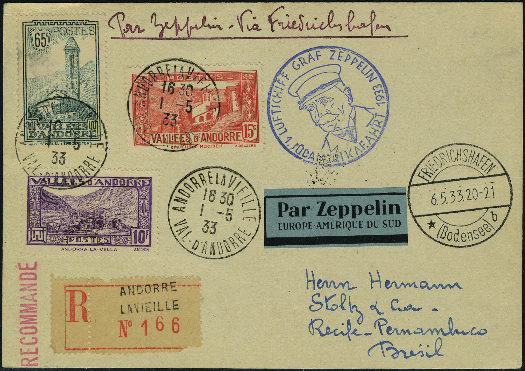 Lot 1678 - andorre poste aerienne - Francois Feldman F.C.N.P François FELDMAN sale #122 Lot 1678 - andorre poste aerienne - Francois Feldman F.C.N.P François FELDMAN sale #122
