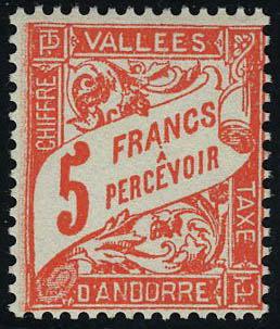 Lot 1680 - andorre timbres-taxe - Francois Feldman F.C.N.P François FELDMAN sale #122 Lot 1680 - andorre timbres-taxe - Francois Feldman F.C.N.P François FELDMAN sale #122