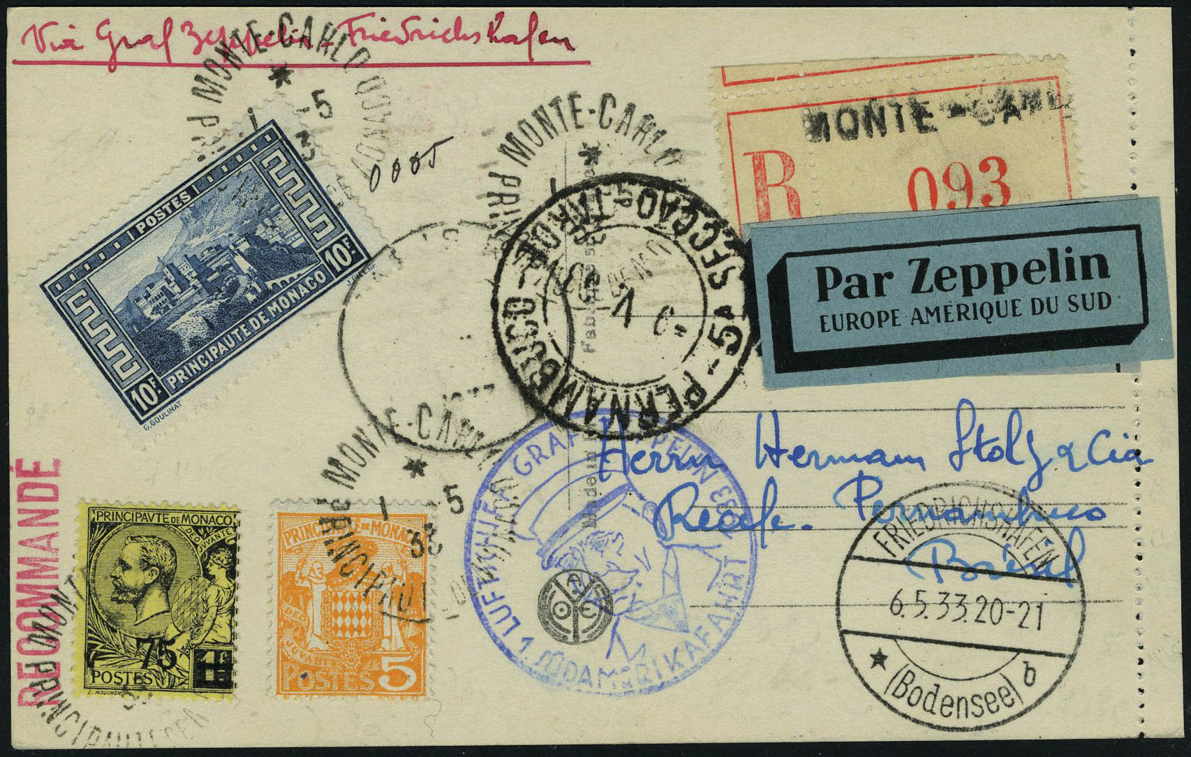 Lot 1754 - Monaco poste aerienne - Francois Feldman F.C.N.P François FELDMAN sale #122 Lot 1754 - Monaco poste aerienne - Francois Feldman F.C.N.P François FELDMAN sale #122