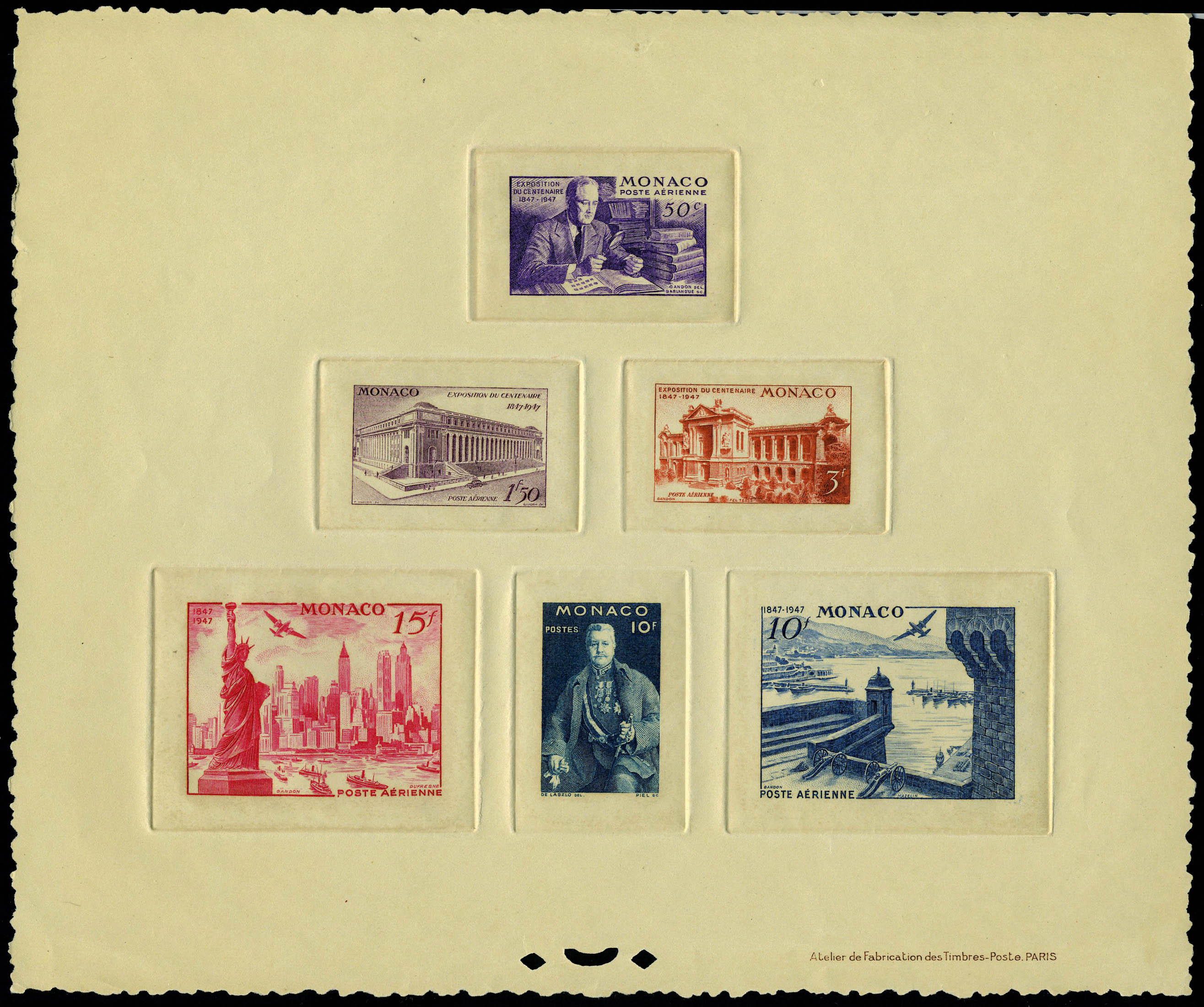 Lot 1759 - Monaco poste aerienne - Francois Feldman F.C.N.P François FELDMAN sale #122 Lot 1759 - Monaco poste aerienne - Francois Feldman F.C.N.P François FELDMAN sale #122