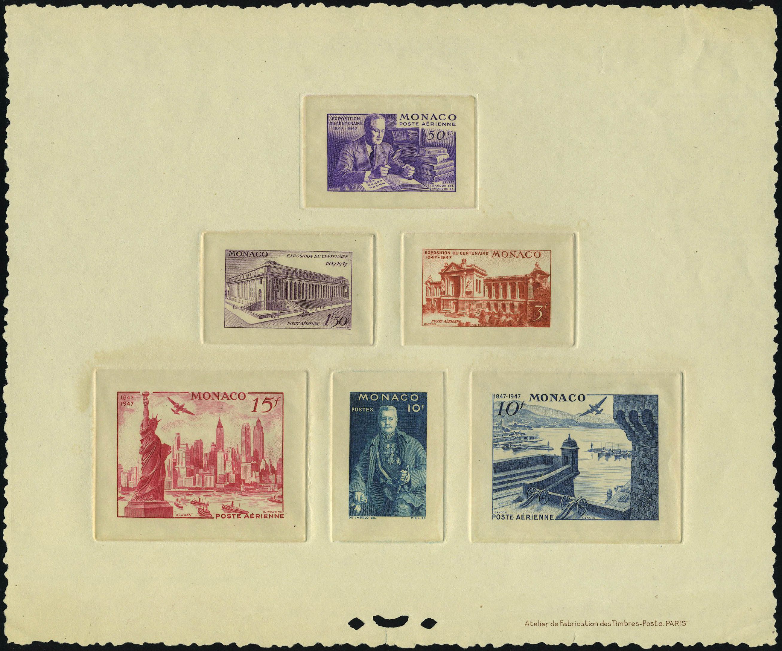 Lot 1760 - Monaco poste aerienne - Francois Feldman F.C.N.P François FELDMAN sale #122 Lot 1760 - Monaco poste aerienne - Francois Feldman F.C.N.P François FELDMAN sale #122
