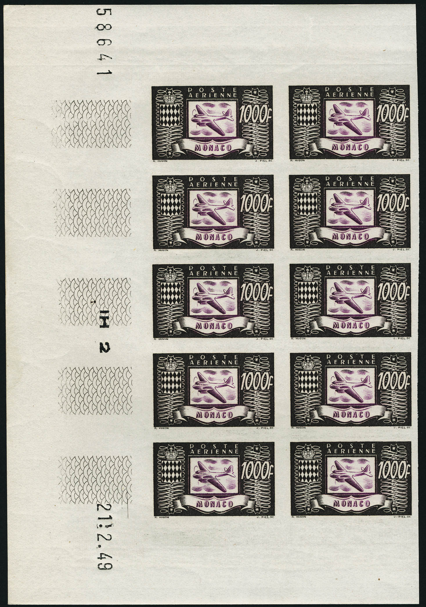 Lot 1764 - Monaco poste aerienne - Francois Feldman F.C.N.P François FELDMAN sale #122 Lot 1764 - Monaco poste aerienne - Francois Feldman F.C.N.P François FELDMAN sale #122