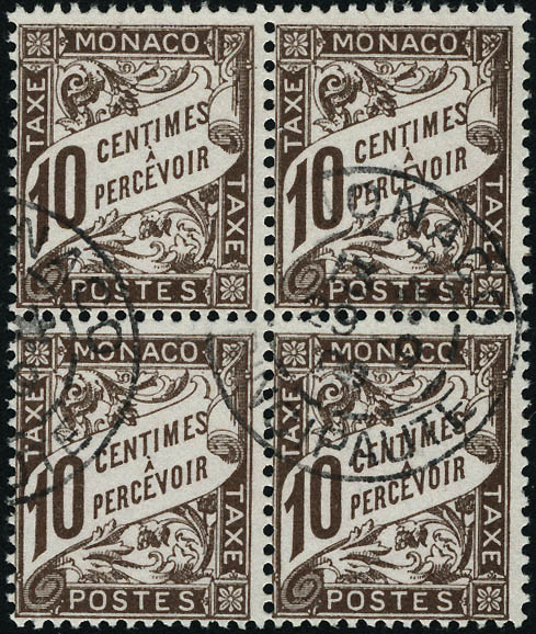 Lot 1787 - Monaco timbres-taxe - Francois Feldman F.C.N.P François FELDMAN sale #122 Lot 1787 - Monaco timbres-taxe - Francois Feldman F.C.N.P François FELDMAN sale #122