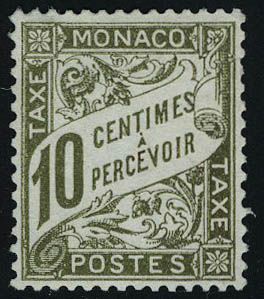 Lot 1788 - Monaco timbres-taxe - Francois Feldman F.C.N.P François FELDMAN sale #122 Lot 1788 - Monaco timbres-taxe - Francois Feldman F.C.N.P François FELDMAN sale #122