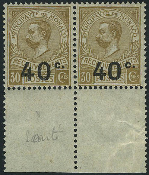 Lot 1792 - Monaco timbres-taxe - Francois Feldman F.C.N.P François FELDMAN sale #122 Lot 1792 - Monaco timbres-taxe - Francois Feldman F.C.N.P François FELDMAN sale #122