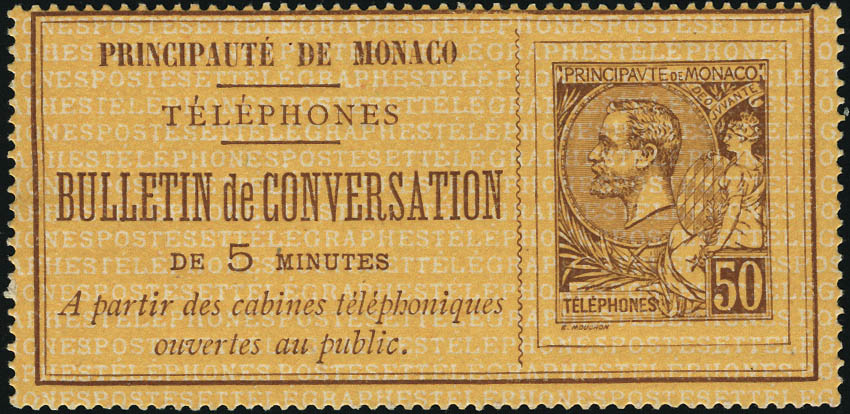 Lot 1803 - Monaco timbres telephone - Francois Feldman F.C.N.P François FELDMAN sale #122 Lot 1803 - Monaco timbres telephone - Francois Feldman F.C.N.P François FELDMAN sale #122