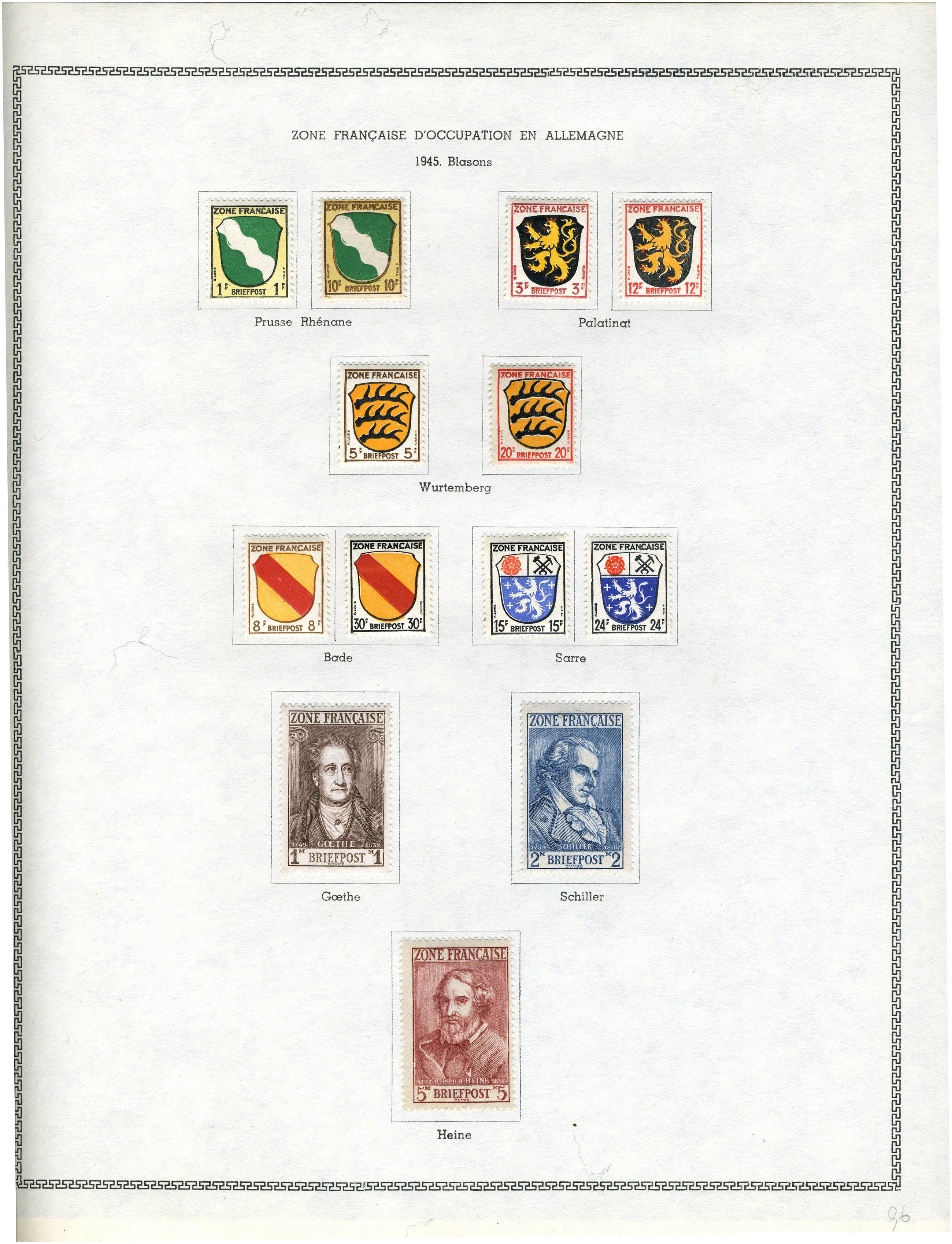 Lot 1934 - allemagne occupation francaise  -  Francois Feldman F.C.N.P François FELDMAN sale #122