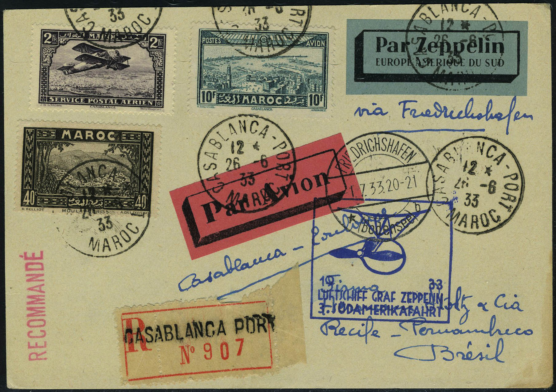 Lot 2362 - maroc poste aerienne - Francois Feldman F.C.N.P François FELDMAN sale #122 Lot 2362 - maroc poste aerienne - Francois Feldman F.C.N.P François FELDMAN sale #122