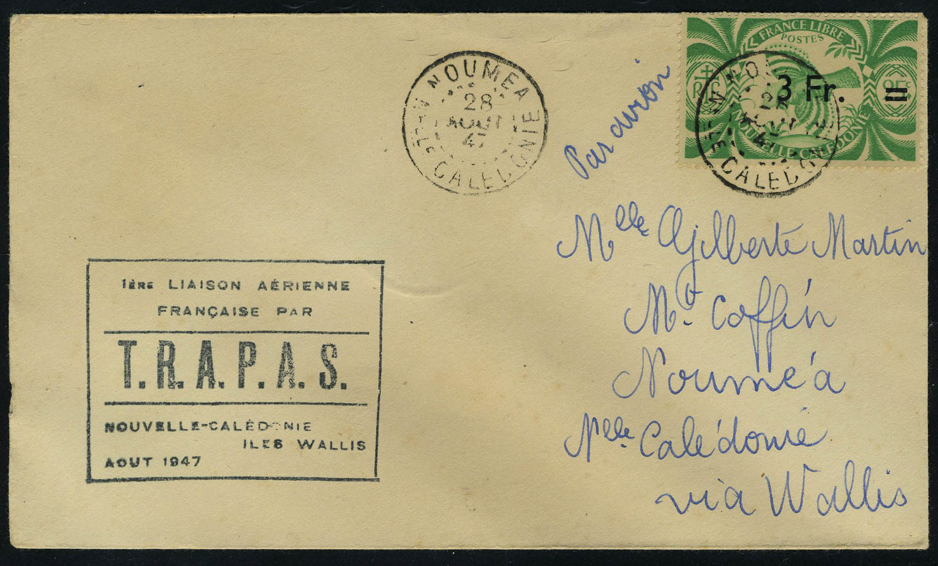 Lot 2436 - nouvelle caledonie poste aerienne - Francois Feldman F.C.N.P François FELDMAN sale #122 Lot 2436 - nouvelle caledonie poste aerienne - Francois Feldman F.C.N.P François FELDMAN sale #122
