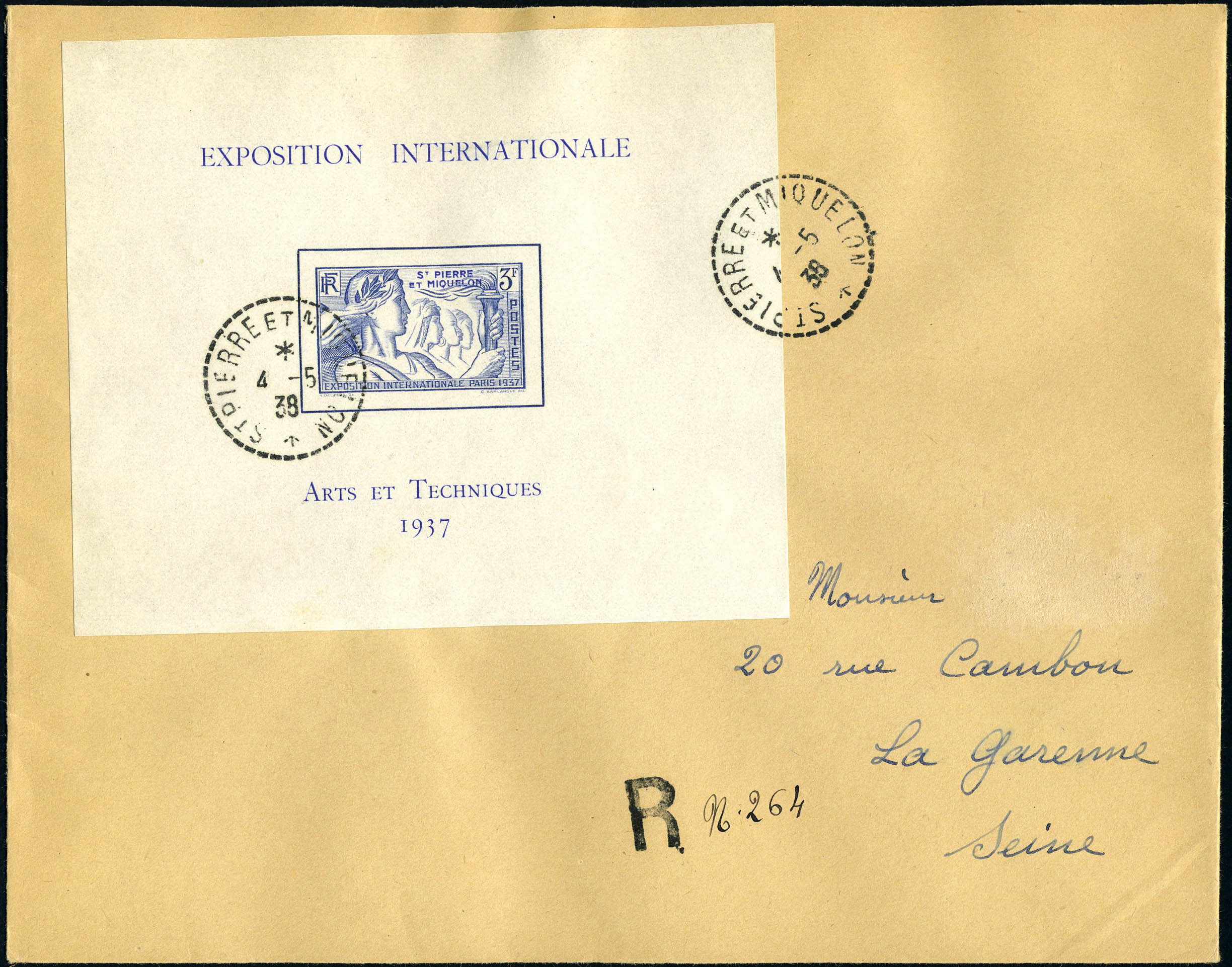 Lot 2594 - SAINT PIERRE & MIQUELON BLOCS & FEUILLETS -  Francois Feldman F.C.N.P François FELDMAN sale #122