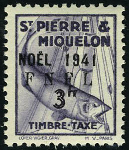 Lot 2596 - SAINT PIERRE & MIQUELON timbres-taxe -  Francois Feldman F.C.N.P François FELDMAN sale #122