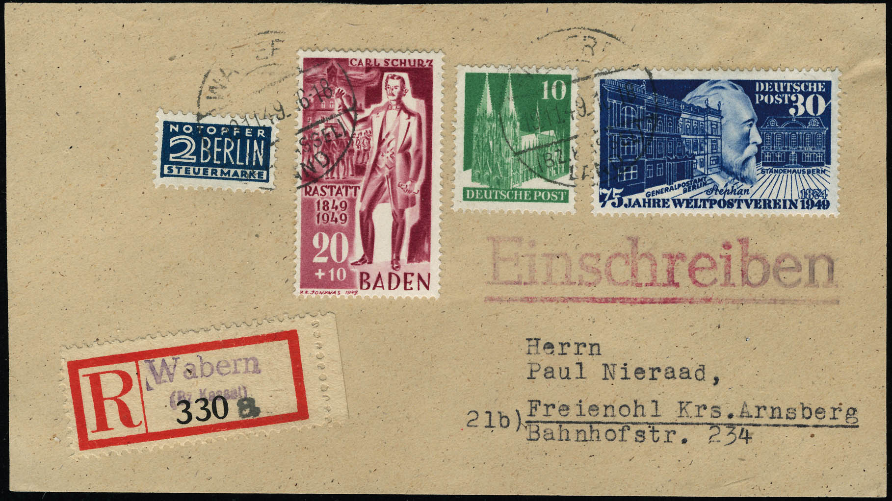 Lot 2827 - allemagne (bizone)  -  Francois Feldman F.C.N.P François FELDMAN sale #122
