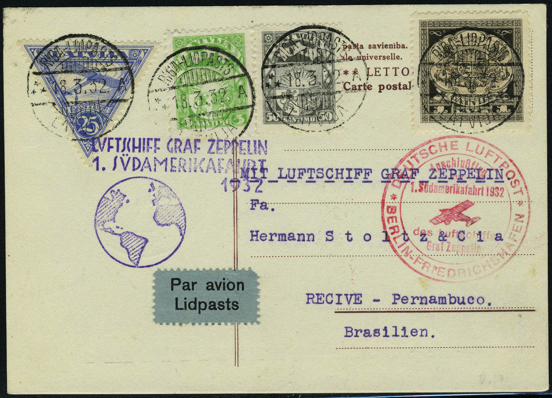 Lot 3030 - lettonie poste aerienne - Francois Feldman F.C.N.P François FELDMAN sale #122 Lot 3030 - lettonie poste aerienne - Francois Feldman F.C.N.P François FELDMAN sale #122