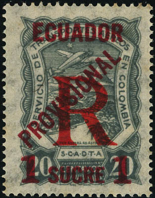 Lot 3308 - equateur poste aerienne -  Francois Feldman F.C.N.P François FELDMAN sale #122